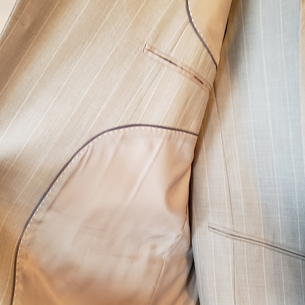 NWT ZANDELLO Le Collezioni Hand Tailor 3 PC MEN GRAY SUIT 46L 40W - Picture 6 of 10